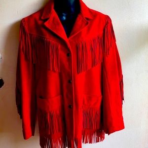 Vintage Schott NYC Fringed Suede Jacket size 10